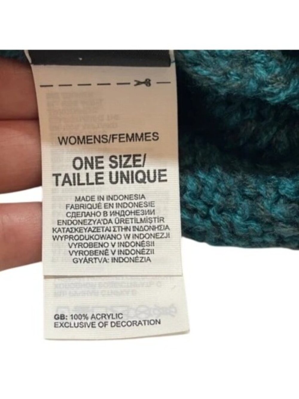 The North Face Purrl Stitch Beanie Green Knitted Slouchy Hat Women One Size New - Picture 11 of 12